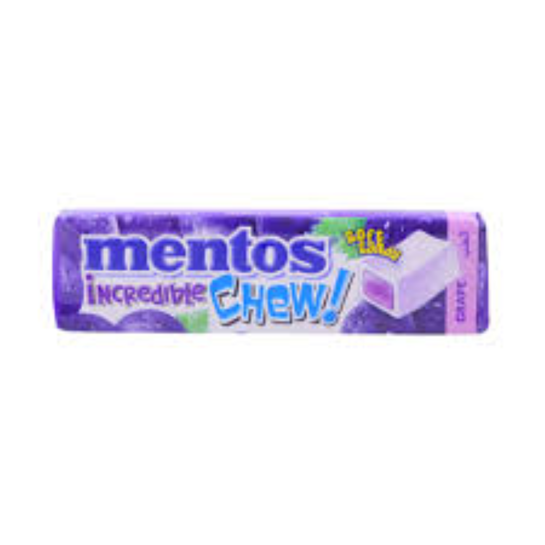 MENTOS INCREDIBLE CHEWS GRAPE 20ST 45G